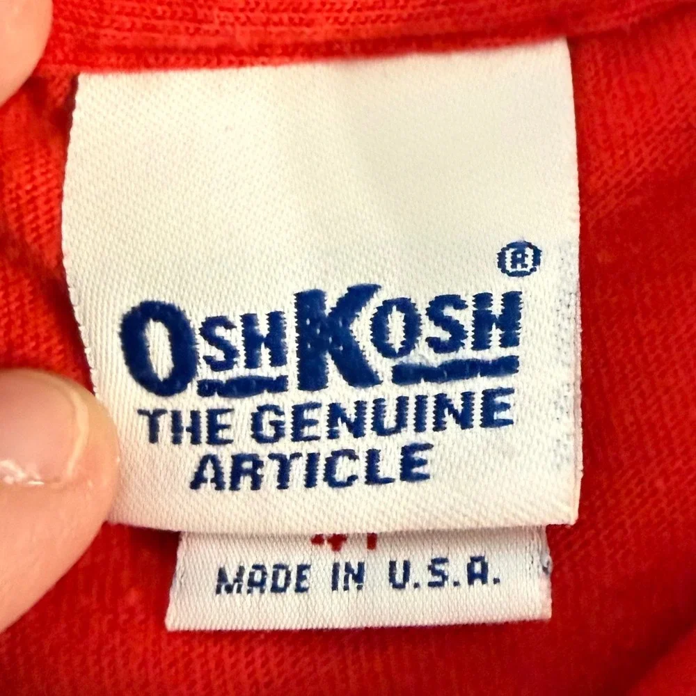 Vintage 90s Oshkosh Bgosh Long Sleeve Train Graphic Polo Shirt 4T boy colorblock